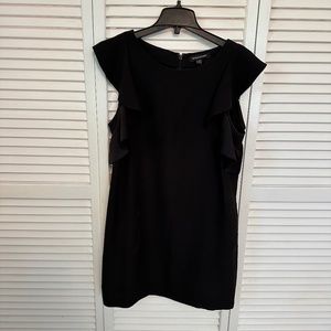 Flutter Sleeve Black Dress